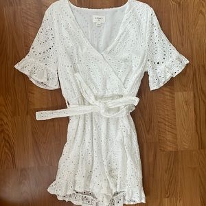 Pink Lily Boutique White Romper